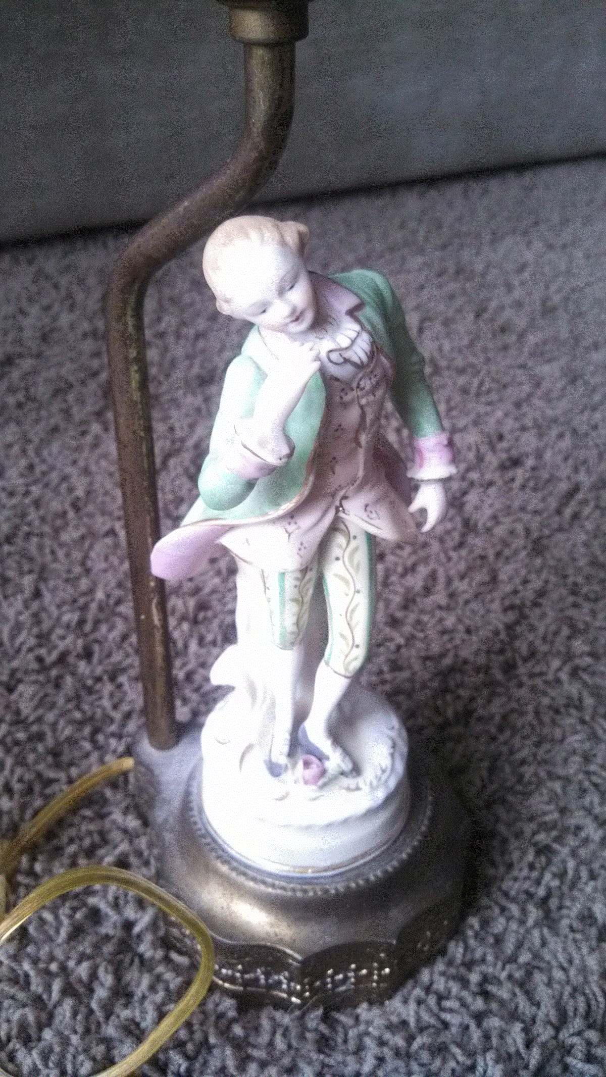 Vintage Figurine lamps with brass stand InstAppraisal